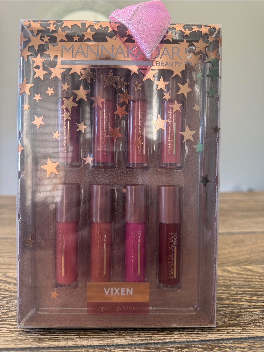 Manna Kadar Vixen 8pc Lip Stain Set - Pink, Magenta & Red Tones